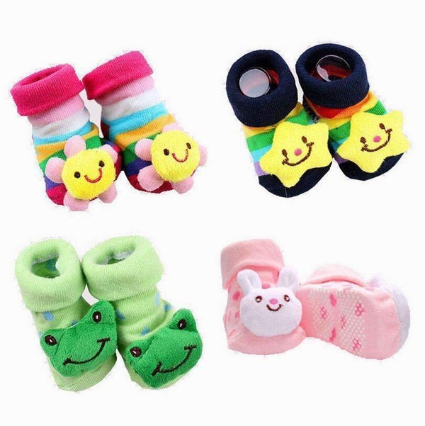 1 Pair cotton Baby socks rubber anti slip floor cartoon kids Toddlers autumn spring Fashion Animal newborn Cute 20 Patterns-1-18M-JadeMoghul Inc.