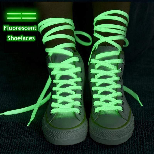 1 Pair Luminous Shoelaces Flat Sneakers Canvas Shoe Laces Glow In The Dark Night Color Fluorescent Shoelace 80/100/120/140cm AExp