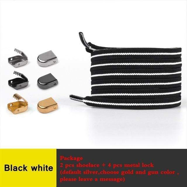 1 Pair No Tie Shoe laces Elastic Shoelaces Outdoor Leisure Sneakers Quick Safety Flat Shoelace Kids And Adult Unisex Lazy laces AExp