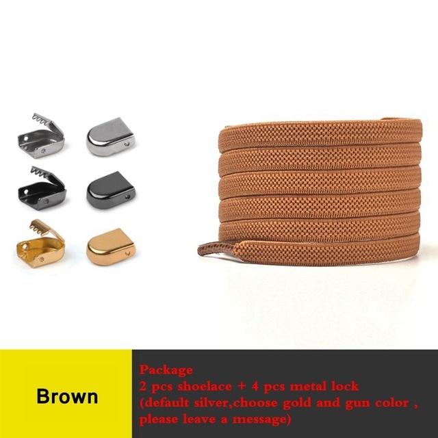 1 Pair No Tie Shoe laces Elastic Shoelaces Outdoor Leisure Sneakers Quick Safety Flat Shoelace Kids And Adult Unisex Lazy laces AExp
