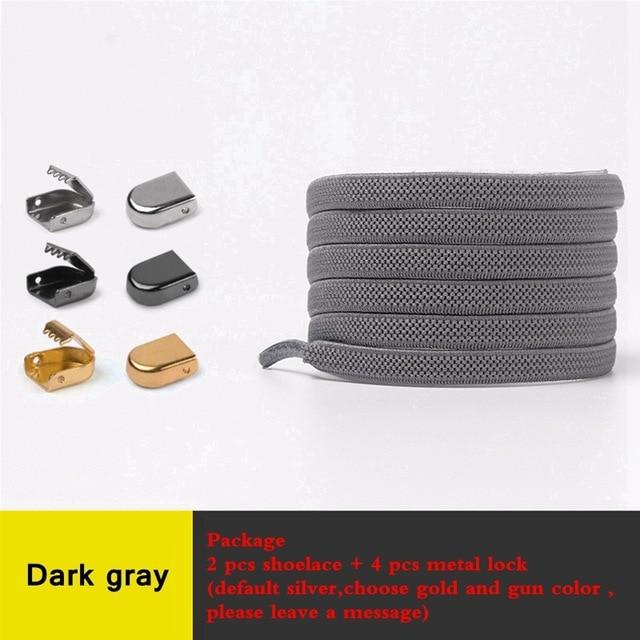 1 Pair No Tie Shoe laces Elastic Shoelaces Outdoor Leisure Sneakers Quick Safety Flat Shoelace Kids And Adult Unisex Lazy laces AExp