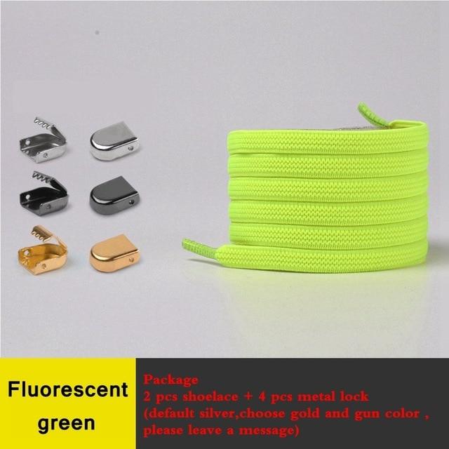 1 Pair No Tie Shoe laces Elastic Shoelaces Outdoor Leisure Sneakers Quick Safety Flat Shoelace Kids And Adult Unisex Lazy laces AExp