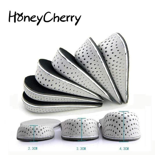 1 Pair Shoe Insoles Breathable Half Insole Heighten Heel Insert Sports Shoes Pad Cushion Unisex 2-4cm Height Increase Insoles AExp