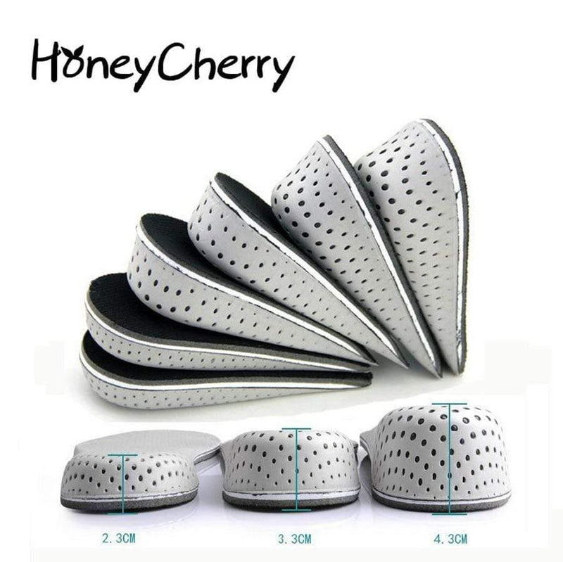 1 Pair Shoe Insoles Breathable Half Insole Heighten Heel Insert Sports Shoes Pad Cushion Unisex 2-4cm Height Increase Insoles AExp