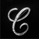1 PC A To Z 26 Letters Design Brooches Pins English Letter Personality Brooches with Crystal-C-JadeMoghul Inc.