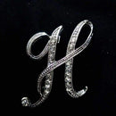 1 PC A To Z 26 Letters Design Brooches Pins English Letter Personality Brooches with Crystal-H-JadeMoghul Inc.