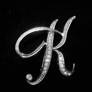 1 PC A To Z 26 Letters Design Brooches Pins English Letter Personality Brooches with Crystal-K-JadeMoghul Inc.