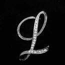 1 PC A To Z 26 Letters Design Brooches Pins English Letter Personality Brooches with Crystal-L-JadeMoghul Inc.
