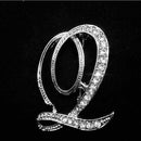 1 PC A To Z 26 Letters Design Brooches Pins English Letter Personality Brooches with Crystal-Q-JadeMoghul Inc.