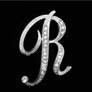 1 PC A To Z 26 Letters Design Brooches Pins English Letter Personality Brooches with Crystal-R-JadeMoghul Inc.