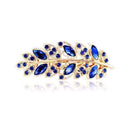 1 PC Beauty Women Fashion Hair Clip Leaf Crystal Rhinestone Barrette Hairpin Headband hair accessories 5 colors Free shipping-Blue-JadeMoghul Inc.