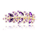 1 PC Beauty Women Fashion Hair Clip Leaf Crystal Rhinestone Barrette Hairpin Headband hair accessories 5 colors Free shipping-Purple-JadeMoghul Inc.