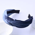 1 PC Knot Cross Tie Solid Fashion Velvet Hair Band Headband Girls Bow Hoop Hair Accessories Twist Headband Headdress for Women AExp