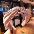 1 PC Knot Cross Tie Solid Fashion Velvet Hair Band Headband Girls Bow Hoop Hair Accessories Twist Headband Headdress for Women AExp