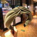 1 PC Knot Cross Tie Solid Fashion Velvet Hair Band Headband Girls Bow Hoop Hair Accessories Twist Headband Headdress for Women AExp