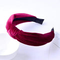 1 PC Knot Cross Tie Solid Fashion Velvet Hair Band Headband Girls Bow Hoop Hair Accessories Twist Headband Headdress for Women AExp