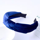 1 PC Knot Cross Tie Solid Fashion Velvet Hair Band Headband Girls Bow Hoop Hair Accessories Twist Headband Headdress for Women AExp