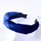 1 PC Knot Cross Tie Solid Fashion Velvet Hair Band Headband Girls Bow Hoop Hair Accessories Twist Headband Headdress for Women AExp