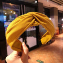 1 PC Knot Cross Tie Solid Fashion Velvet Hair Band Headband Girls Bow Hoop Hair Accessories Twist Headband Headdress for Women AExp