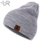 1 Pcs Hat PU Letter True Casual Beanies for Men Women Warm Knitted Winter Hat Fashion Solid Hip-hop Beanie Hat Unisex Cap AExp