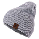 1 Pcs Hat PU Letter True Casual Beanies for Men Women Warm Knitted Winter Hat Fashion Solid Hip-hop Beanie Hat Unisex Cap AExp