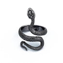 1 Piece European New Retro Punk Exaggerated Spirit Snake Ring Fashion Personality Stereoscopic Opening Adjustable Ring Jewelry AExp
