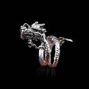 1 Piece European New Retro Punk Exaggerated Spirit Snake Ring Fashion Personality Stereoscopic Opening Adjustable Ring Jewelry AExp