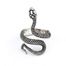 1 Piece European New Retro Punk Exaggerated Spirit Snake Ring Fashion Personality Stereoscopic Opening Adjustable Ring Jewelry AExp