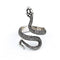 1 Piece European New Retro Punk Exaggerated Spirit Snake Ring Fashion Personality Stereoscopic Opening Adjustable Ring Jewelry AExp