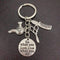 1 piece hairdresser keychain comb hair dryer scissors key chain alloy keychain women men jewelry barber gift AExp