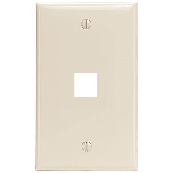 1-Port QuickPort(R) Wall Plate (Light Almond)-Cables, Connectors & Accessories-JadeMoghul Inc.