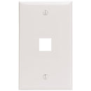 1-Port QuickPort(R) Wall Plate (White)-Cables, Connectors & Accessories-JadeMoghul Inc.