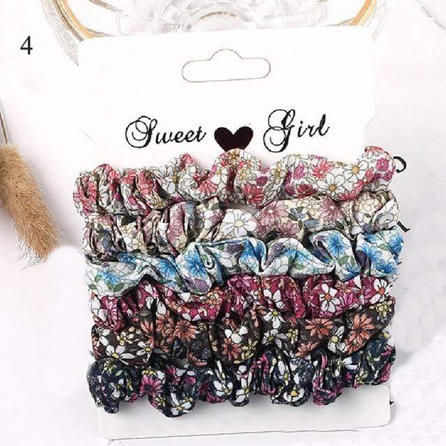 1 Set Scrunchies Hair Ring Candy Color Hair Ties Rope Autumn Winter Women Ponytail Hair Accessories 4-6Pcs Girls Hairbands Gifts AExp