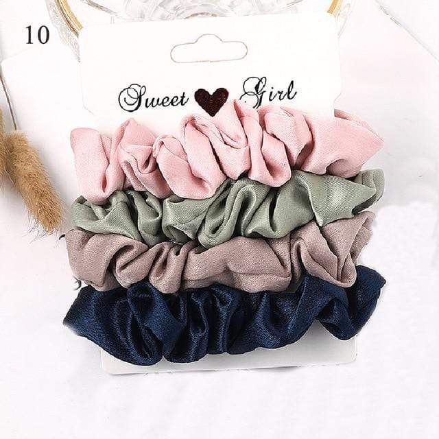 1 Set Scrunchies Hair Ring Candy Color Hair Ties Rope Autumn Winter Women Ponytail Hair Accessories 4-6Pcs Girls Hairbands Gifts AExp