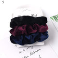 1 Set Scrunchies Hair Ring Candy Color Hair Ties Rope Autumn Winter Women Ponytail Hair Accessories 4-6Pcs Girls Hairbands Gifts AExp