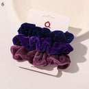 1 Set Scrunchies Hair Ring Candy Color Hair Ties Rope Autumn Winter Women Ponytail Hair Accessories 4-6Pcs Girls Hairbands Gifts AExp