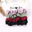 1 Set Scrunchies Hair Ring Candy Color Hair Ties Rope Autumn Winter Women Ponytail Hair Accessories 4-6Pcs Girls Hairbands Gifts AExp
