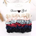 1 Set Scrunchies Hair Ring Candy Color Hair Ties Rope Autumn Winter Women Ponytail Hair Accessories 4-6Pcs Girls Hairbands Gifts AExp