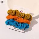 1 Set Scrunchies Hair Ring Candy Color Hair Ties Rope Autumn Winter Women Ponytail Hair Accessories 4-6Pcs Girls Hairbands Gifts AExp