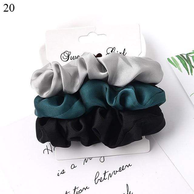 1 Set Scrunchies Hair Ring Candy Color Hair Ties Rope Autumn Winter Women Ponytail Hair Accessories 4-6Pcs Girls Hairbands Gifts AExp