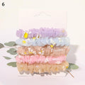 1 Set Scrunchies Hair Ring Candy Color Hair Ties Rope Autumn Winter Women Ponytail Hair Accessories 4-6Pcs Girls Hairbands Gifts AExp