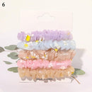 1 Set Scrunchies Hair Ring Candy Color Hair Ties Rope Autumn Winter Women Ponytail Hair Accessories 4-6Pcs Girls Hairbands Gifts AExp