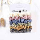 1 Set Scrunchies Hair Ring Candy Color Hair Ties Rope Autumn Winter Women Ponytail Hair Accessories 4-6Pcs Girls Hairbands Gifts AExp