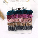 1 Set Scrunchies Hair Ring Candy Color Hair Ties Rope Autumn Winter Women Ponytail Hair Accessories 4-6Pcs Girls Hairbands Gifts AExp