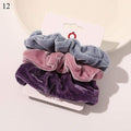 1 Set Scrunchies Hair Ring Candy Color Hair Ties Rope Autumn Winter Women Ponytail Hair Accessories 4-6Pcs Girls Hairbands Gifts AExp