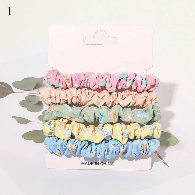 1 Set Scrunchies Hair Ring Candy Color Hair Ties Rope Autumn Winter Women Ponytail Hair Accessories 4-6Pcs Girls Hairbands Gifts AExp