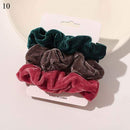 1 Set Scrunchies Hair Ring Candy Color Hair Ties Rope Autumn Winter Women Ponytail Hair Accessories 4-6Pcs Girls Hairbands Gifts AExp
