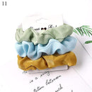 1 Set Scrunchies Hair Ring Candy Color Hair Ties Rope Autumn Winter Women Ponytail Hair Accessories 4-6Pcs Girls Hairbands Gifts AExp