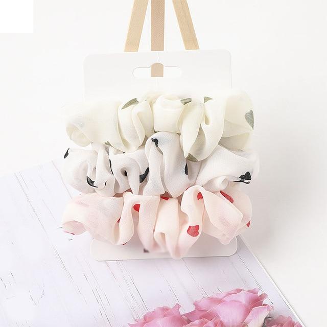 1 Set Scrunchies Hair Ring Candy Color Hair Ties Rope Autumn Winter Women Ponytail Hair Accessories 4-6Pcs Girls Hairbands Gifts AExp