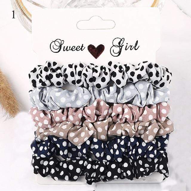 1 Set Scrunchies Hair Ring Candy Color Hair Ties Rope Autumn Winter Women Ponytail Hair Accessories 4-6Pcs Girls Hairbands Gifts AExp